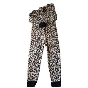PJ Couture Pajama‎ Women M Animal Print Hooded Sleepwear Halloween Costume